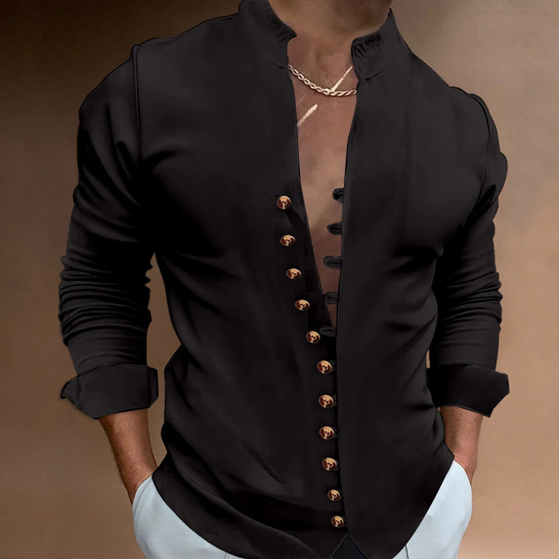 Camisa de Linho monocromatica estilo VS