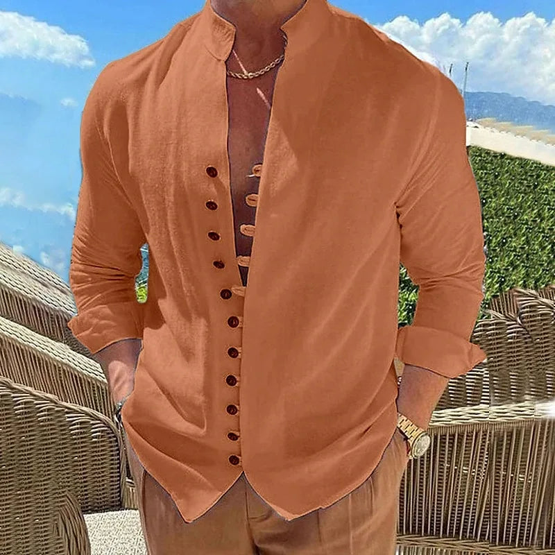 Camisa de Linho monocromatica estilo VS