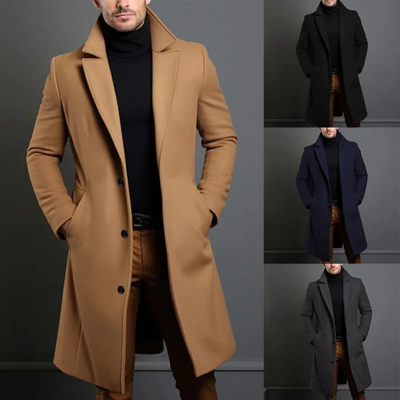 Casaco longo de couro stylle VS