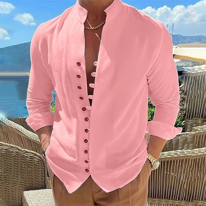 Camisa de Linho monocromatica estilo VS