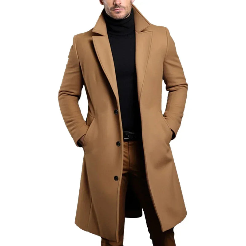 Casaco longo de couro stylle VS