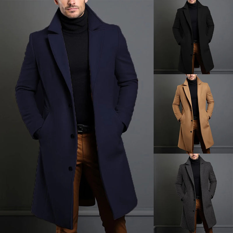 Casaco longo de couro stylle VS