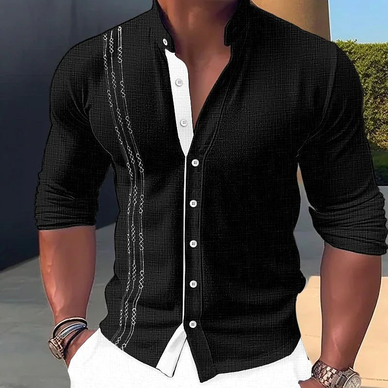 Camisa de Linho monocromatica estilo VS