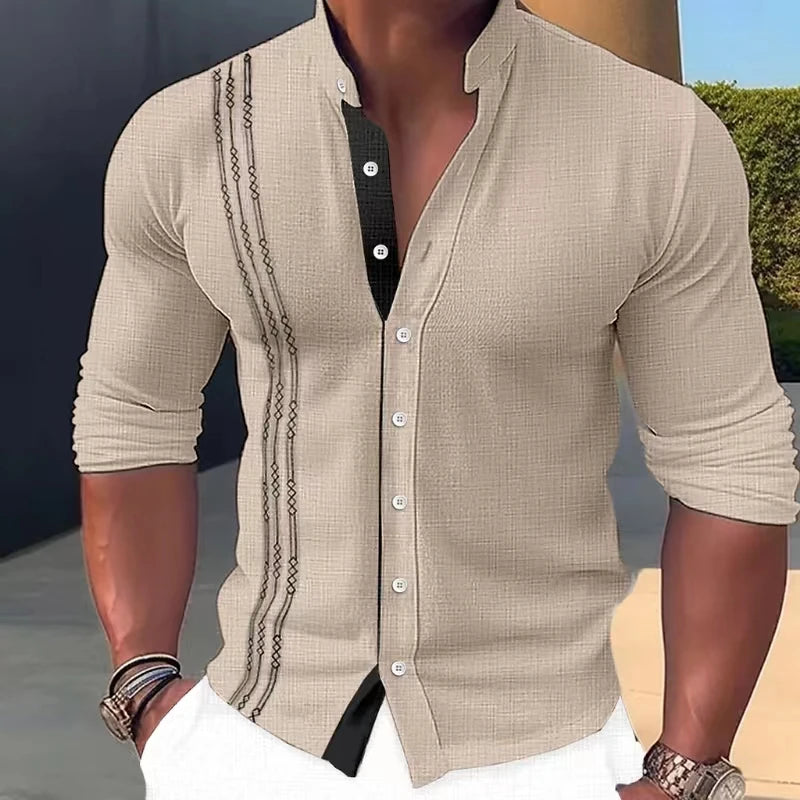 Camisa de Linho monocromatica estilo VS