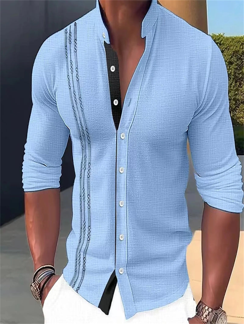 Camisa de Linho monocromatica estilo VS