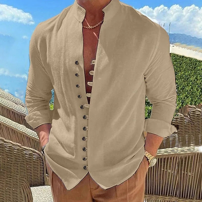 Camisa de Linho monocromatica estilo VS