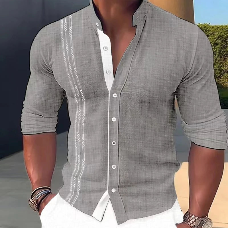 Camisa de Linho monocromatica estilo VS