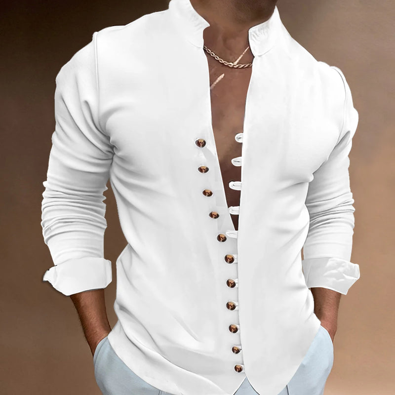 Camisa de Linho monocromatica estilo VS