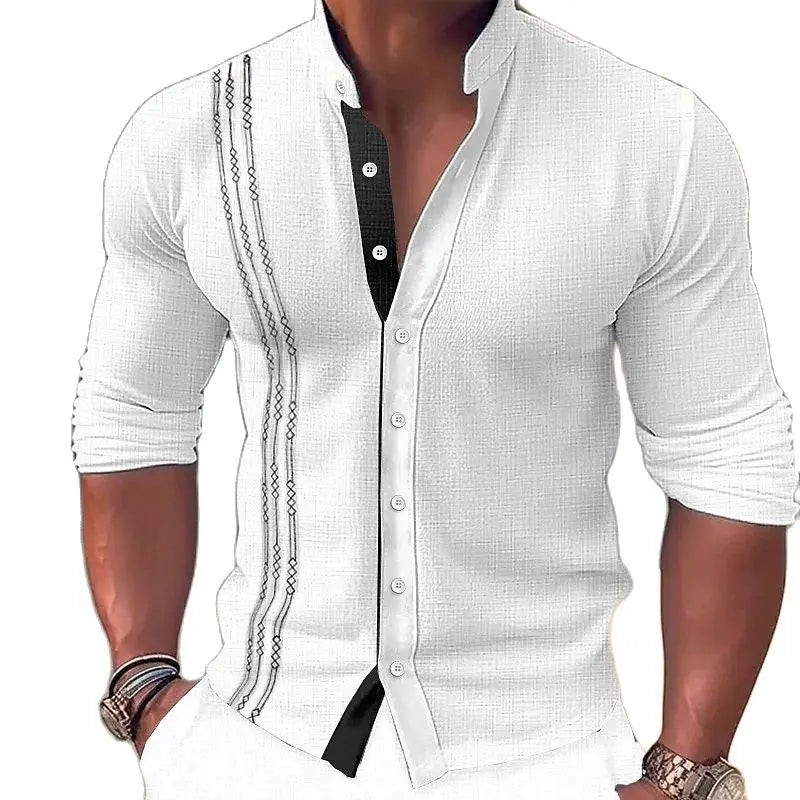 Camisa de Linho monocromatica estilo VS