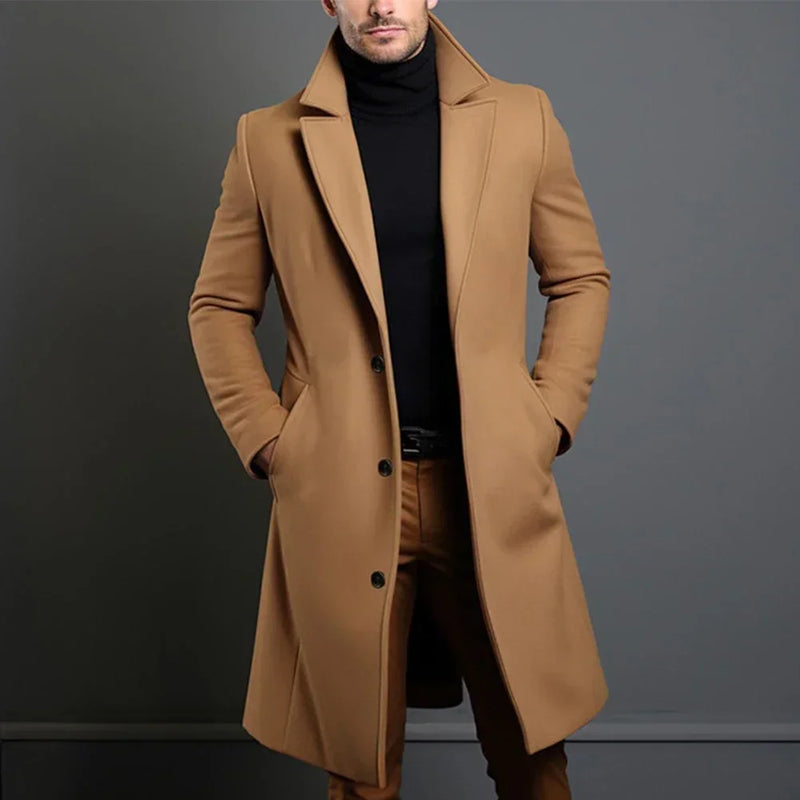 Casaco longo de couro stylle VS